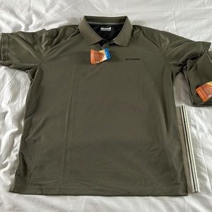 COLUMBIA - OMNI-WICK - polo sportswear -olive/multiple sizes - NWT - brand new